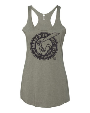 Hispaniola Port & Trade Company AWM Since 1804 Ladies Triblend Racerback Tank H Grey
