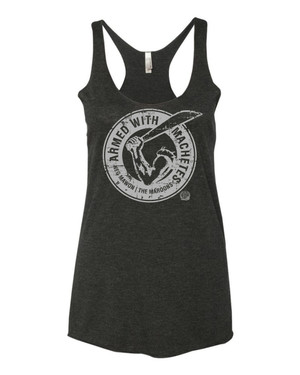 Hispaniola Port & Trade Company AWM Since 1804 Ladies Triblend Racerback Tank Vin Black