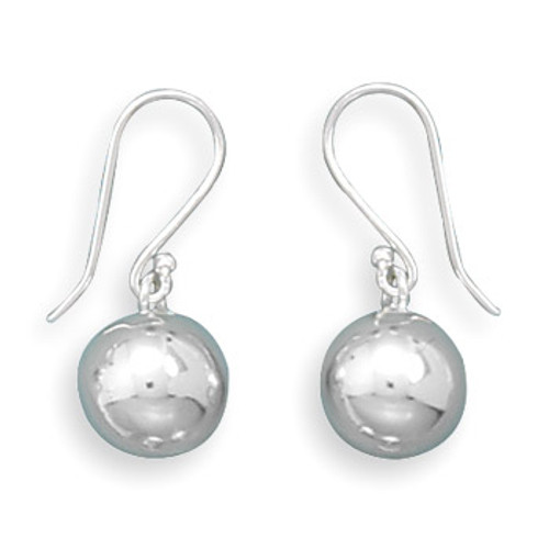Silver Ball Drop Earrings Sterling Silver Ball Drop Earrings