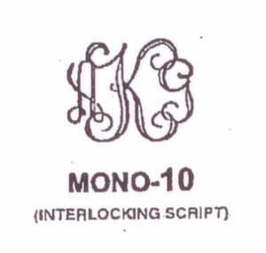 Classic Mono #10
a timeless favorite!
Last initial larger, in center