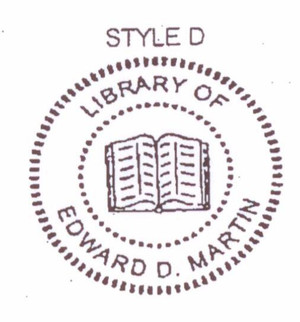 The classic style #D, with an open book in center.
It may be made with any other stock design
or your own custom design, in center.