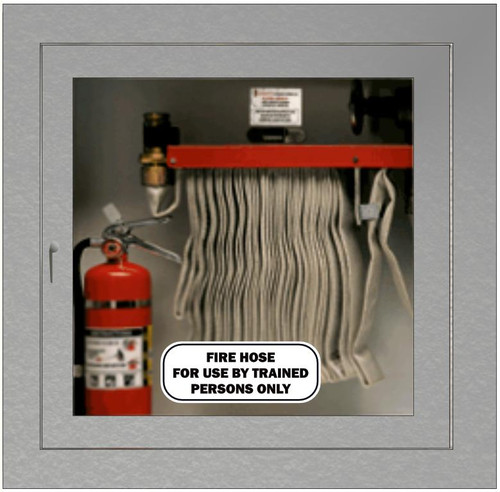Fire Hose Cabinet Sticker Black on White Fire Hose Cabinet Sticker Black on White