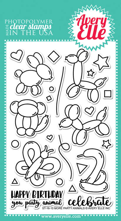 More Party Animals Clear Stamps