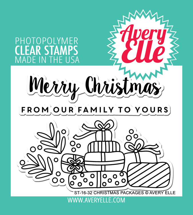 Avery Elle Christmas Packages Clear Stamps