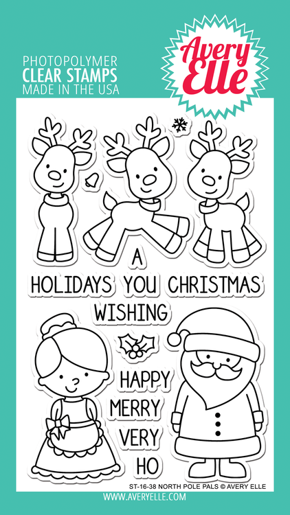 Avery Elle North Pole Pals Clear Stamps