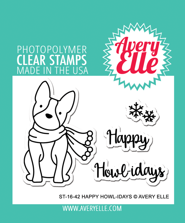 Avery Elle Happy Howl-idays Clear Stamps