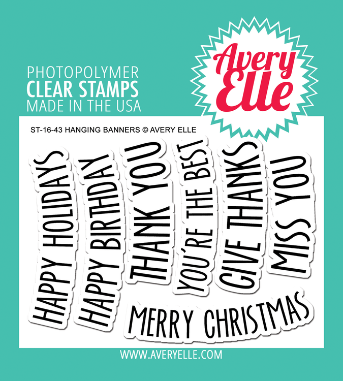 Avery Elle Hanging Banners Clear Stamps