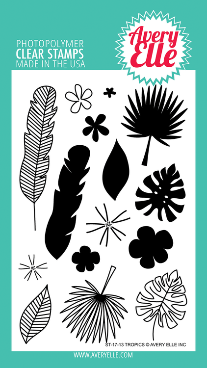 Avery Elle Tropics Clear Stamps