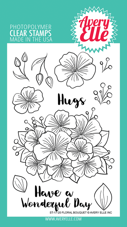Avery Elle Floral Bouquet Clear Stamps
