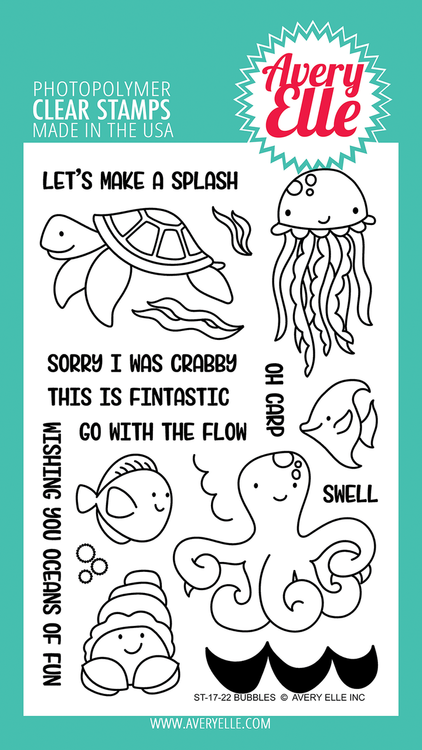 Avery Elle Bubbles Clear Stamps