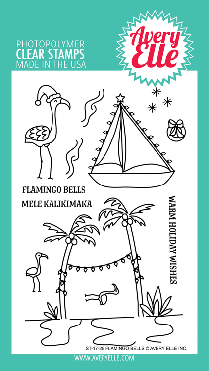 Avery Elle Flamingo Bells Clear Stamps
