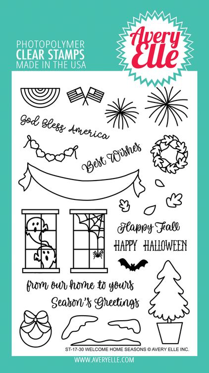 Avery Elle Welcome Home Seasons Clear Stamps