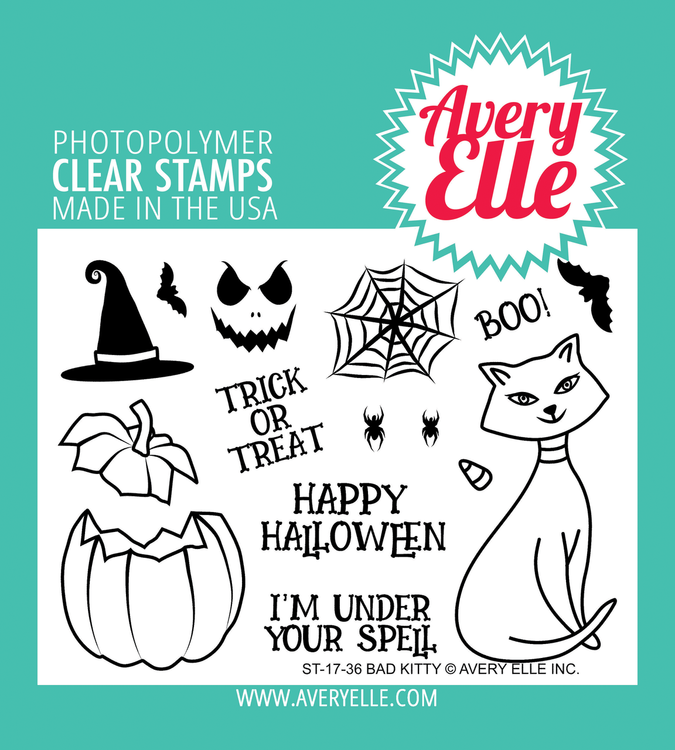Avery Elle Bad Kitty Clear Stamps