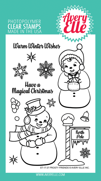 Avery Elle Frosty Friends Clear Stamps