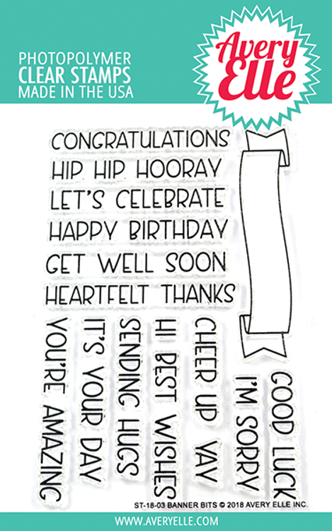Avery Elle Banner Bits Clear Stamps
