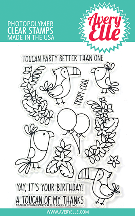 Avery Elle Toucan Party Clear Stamps