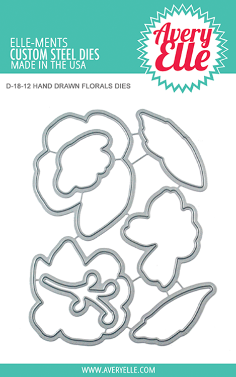 Avery Elle Hand Drawn Florals Dies