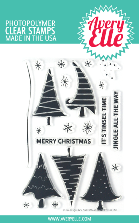 Avery Elle Quirky Christmas Clear Stamps