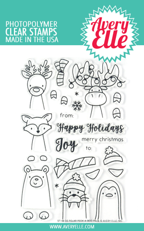 Avery Elle Polar Peek-A-Boo Pals Clear Stamps