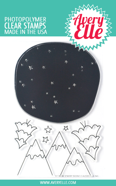 Avery Elle Starry Scene Clear Stamps
