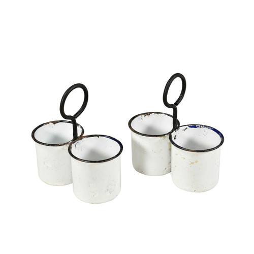 PLANTER 2 POT BAKED ENAMEL (JS037)