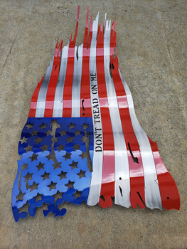 Battle Worn "Dont Tread On Me" Painted 36"x21" Flag Battle Worn "Dont Tread On Me" Painted 36"x21" Flag