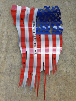 Battle Worn "Dont Tread On Me" Painted 36"x21" Flag Battle Worn "Dont Tread On Me" Painted 36"x21" Flag