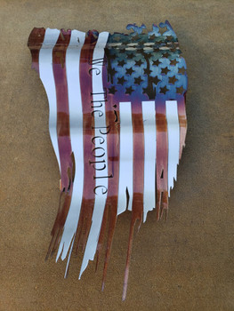 Battle Worn "We The People" Patina 24"x14" Flag Battle Worn "We The People" Patina 24"x14" Flag