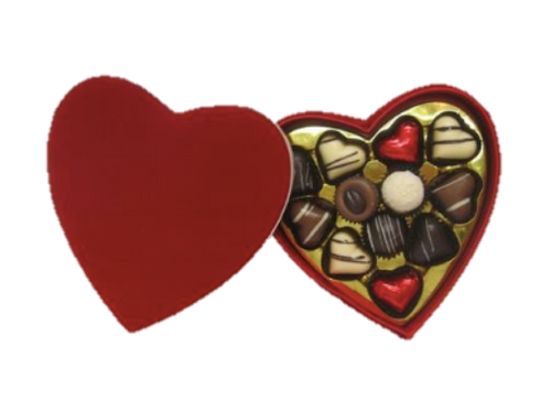 Deluxe red heart box - 12 chocolates $57.50 Deluxe red heart box - 12 chocolates $57.50
