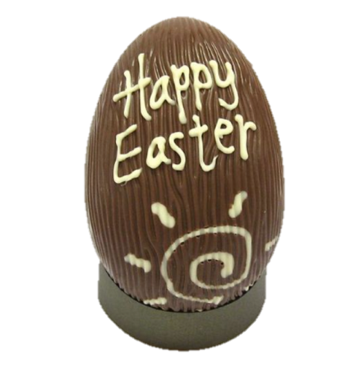 "Happy Easter" hollow milk chocolate egg 215mm $35.00 "Happy Easter" hollow milk chocolate egg 215mm $35.00