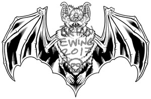 "BAT CARD ORIGINAL ART"