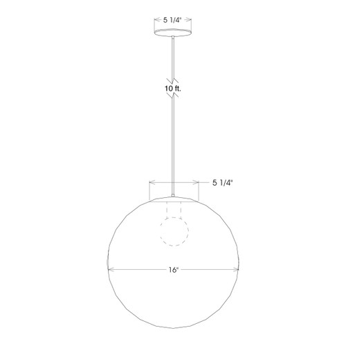 Sixteen Inch Globe Pendant
