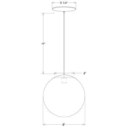8 inch globe pendant dimensions