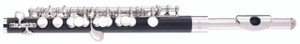 The composite body gives players the warmer sound of wood without the worry of cracking and warping from temperature and humidity changes. A conical bore provides more tonal character than a standard cylindrical bore. The silver plated head with a lip plate allows for a smooth transition between flute and piccolo without an embouchure change. Built in Elkhart, Indiana.