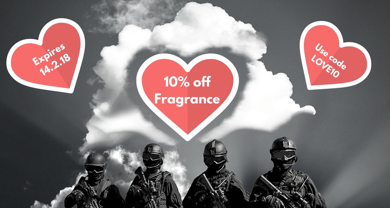 10% off all Fragrance until Valentines Day
