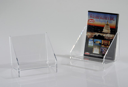 This clear acrylic countertop display is perfect for DVDs, books, or boxed cards.