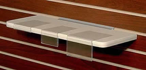 Handy shelf talkers come in three sizes. Rest the flat area on a shelf and insert a sign into the holder. Great for book categories, authors, staff picks, and pricing.