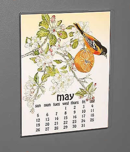 Calendar sized sign holder.