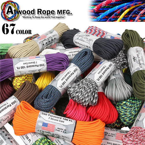 Atwood Rope Paracord | 550lb | 100ft | COLORS | PATTERNS Atwood Rope Paracord | 550lb | 100ft | COLORS | PATTERNS
