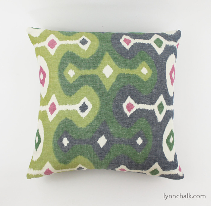 Schumacher Martyn Lawrence Bullard Darya Ikat Pillows (shown in Jewel-comes in other colors)
