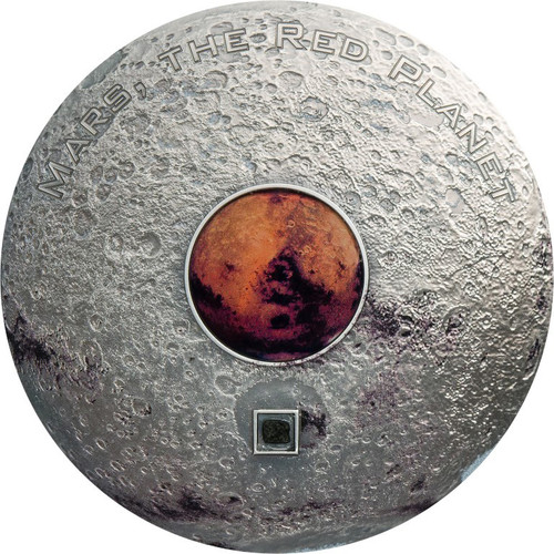 MARS THE RED PLANET Meteorites 3 Oz Silver Coin Cook Islands 2017 MARS THE RED PLANET Meteorites 3 Oz Silver Coin Cook Islands 2017