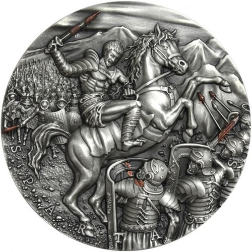 SPARTACUS - GREAT COMMANDERS 2 oz Silver Ultra High Relief Coin 2018 SPARTACUS - GREAT COMMANDERS 2 oz Silver Ultra High Relief Coin 2018