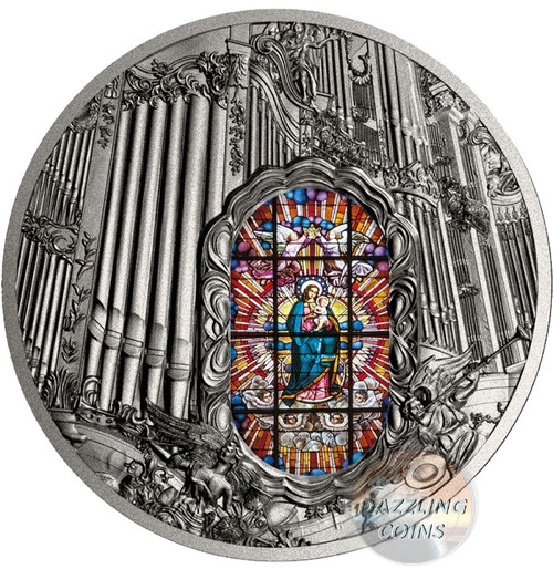 The Organs of Oliwa Cathedral 2 Oz Silver Coin 2000 Francs The Organs of Oliwa Cathedral 2 Oz Silver Coin 2000 Francs