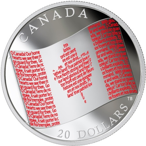 CANADIAN FLAG – 2018 $20 1 OZ FINE SILVER COIN CANADIAN FLAG – 2018 $20 1 OZ FINE SILVER COIN