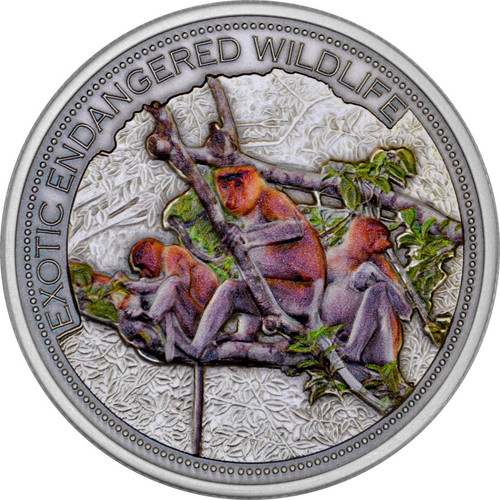 2 oz Proboscis Monkey High Relief Silver Coin $20 Fiji 2015 2 oz Proboscis Monkey High Relief Silver Coin $20 Fiji 2015