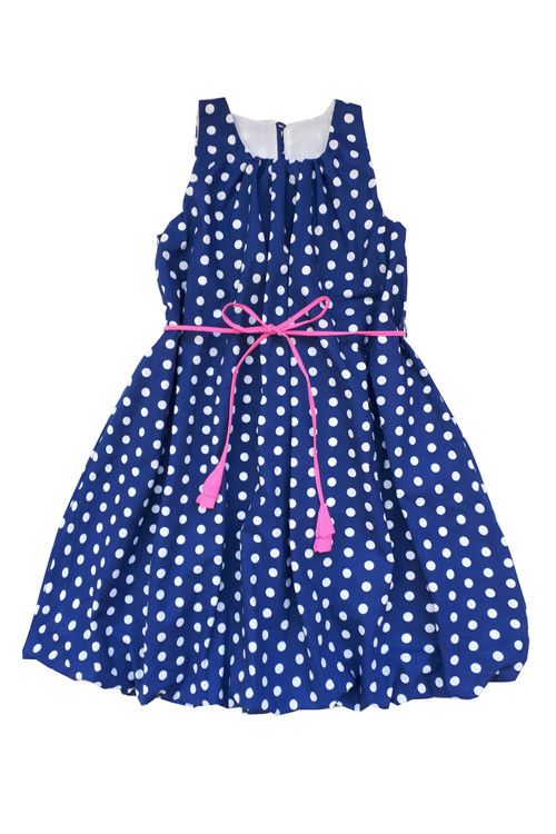 Toddler & Kids Navy & White Polka Dot Dress Toddler & Kids Navy & White Polka Dot Dress