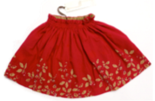 Sample Sale Crimson Skirt with Border Sample Sale Crimson Skirt with Border