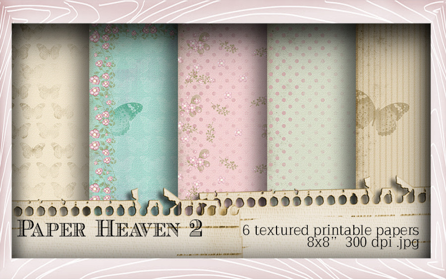 5 Printable Papers - Lil Miss Sugarpops Kit 1...Craft printable download digital stamps/digi scrap kit