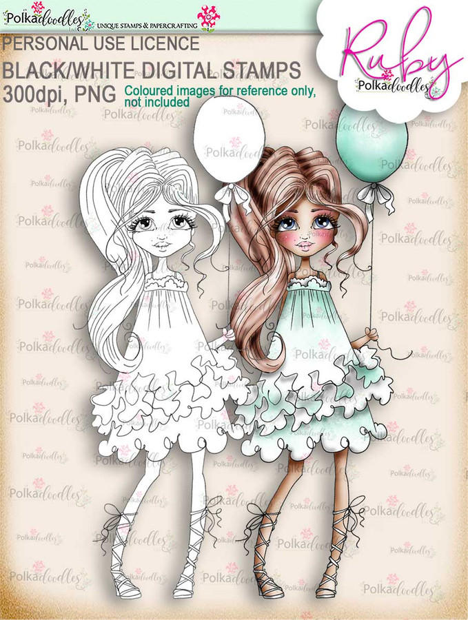 Ruby Celebrations digi stamp printable download Ruby Celebrations digi stamp printable download