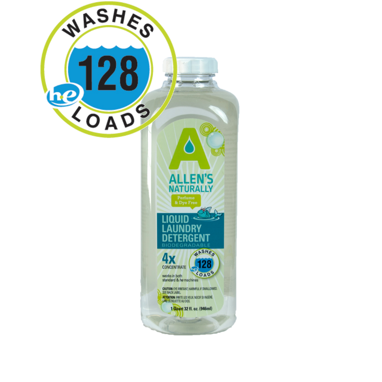Natural Liquid Laundry & Cloth Diaper Detergent, 1 Quart